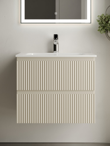 Тумба под раковину Sancos SNOB R SNR60CE 59х45х50 подвесная цвет бежевый - фото 4